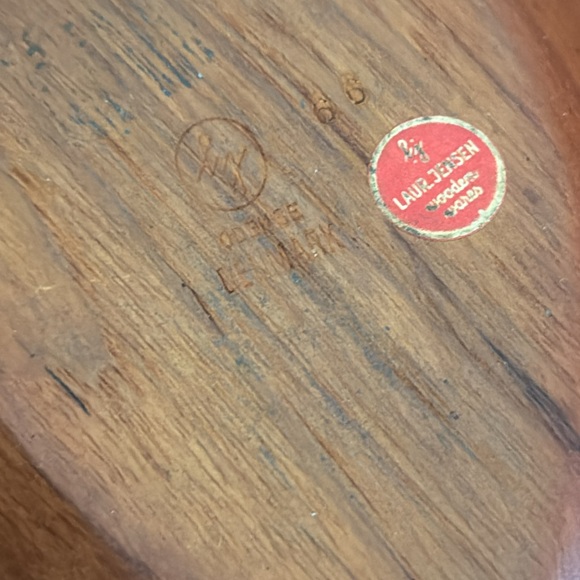 MCM Laur Jensen Denmark Danish teak sculptured bowl dish - Picture 12 of 13